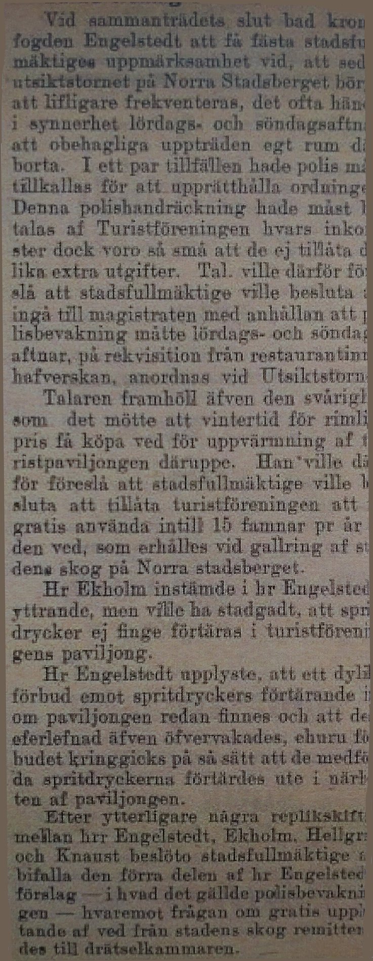 Artikel från Sundsvalls-Posten 1906.